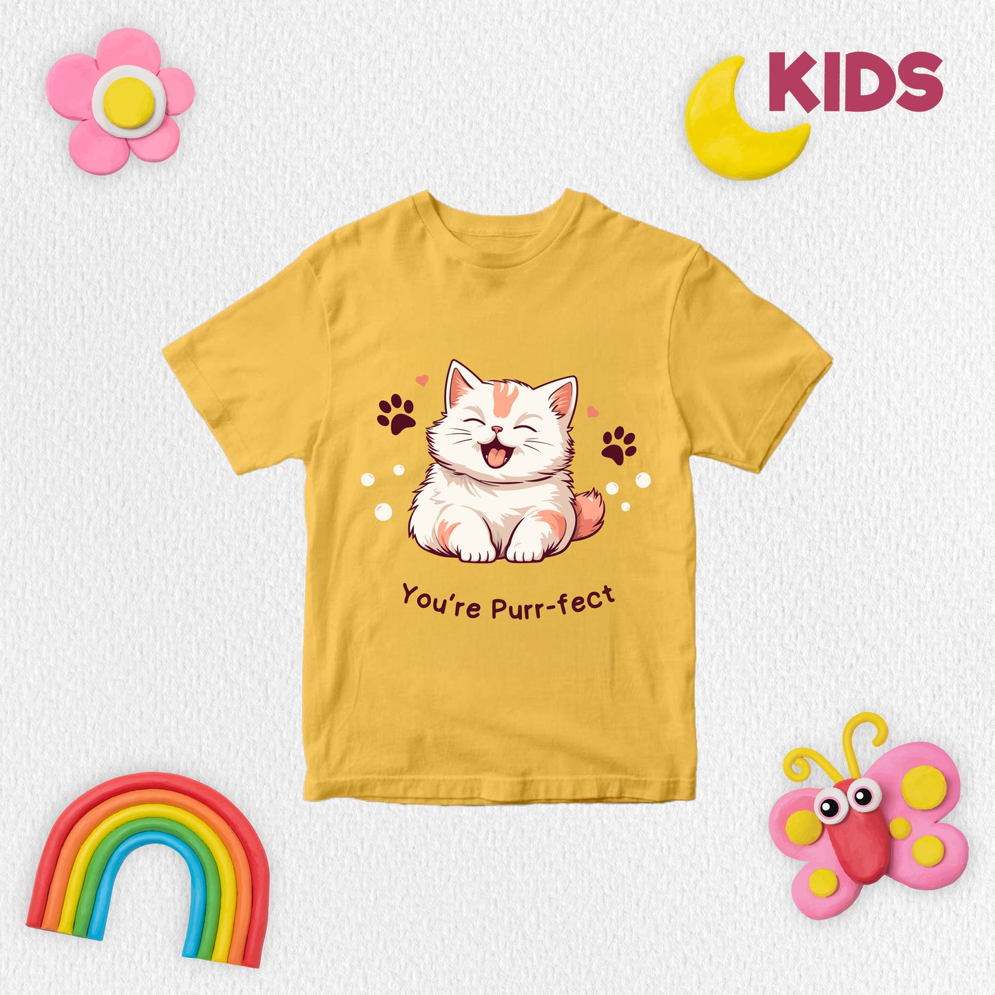 Purr – Fect Cat | Unisex Kids T-shirt