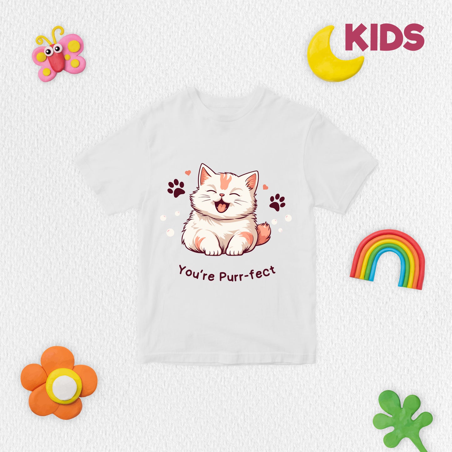 Purr – Fect Cat | Unisex Kids T-shirt