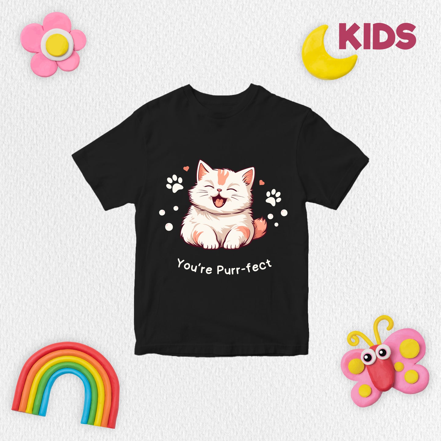 Purr – Fect Cat | Unisex Kids T-shirt