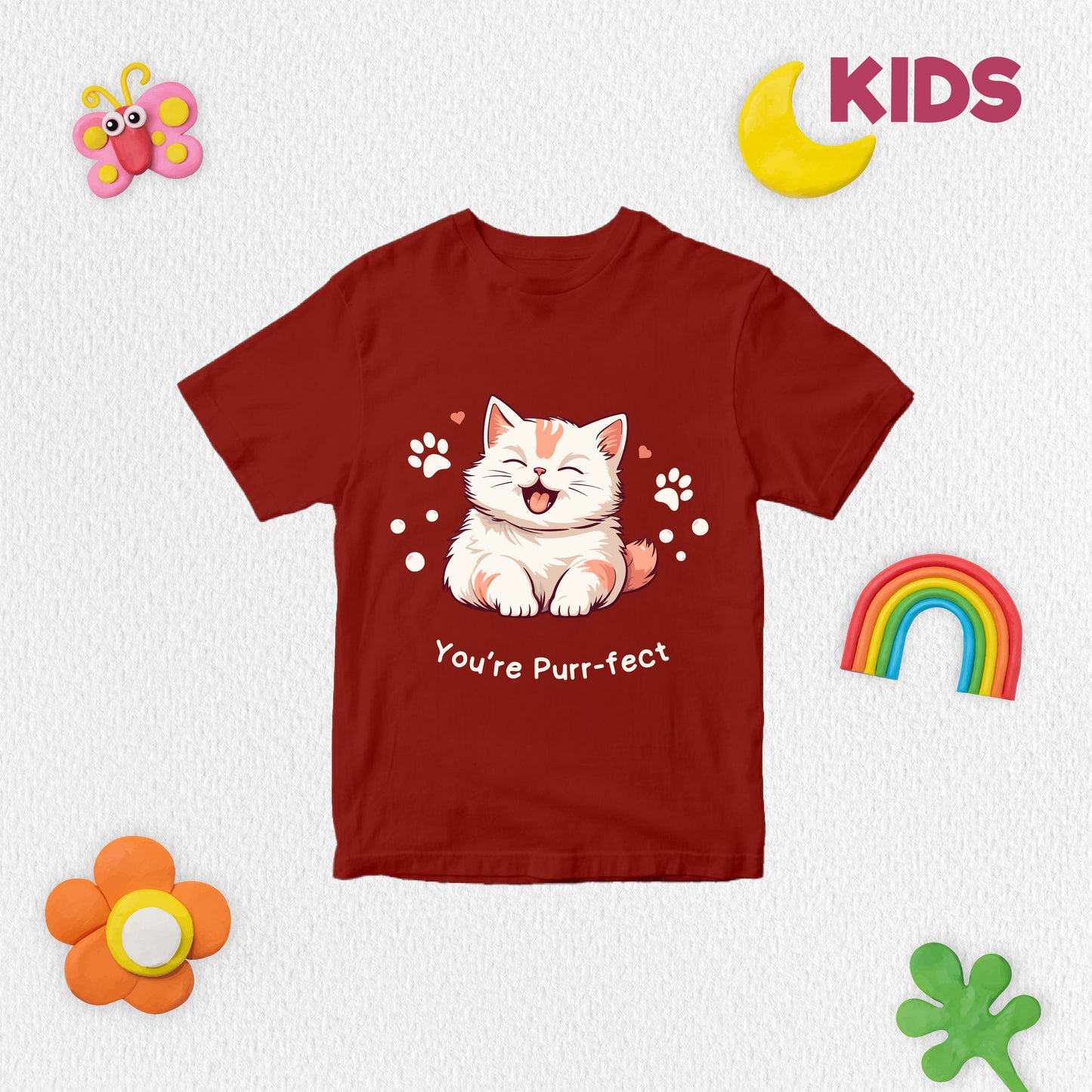 Purr – Fect Cat | Unisex Kids T-shirt