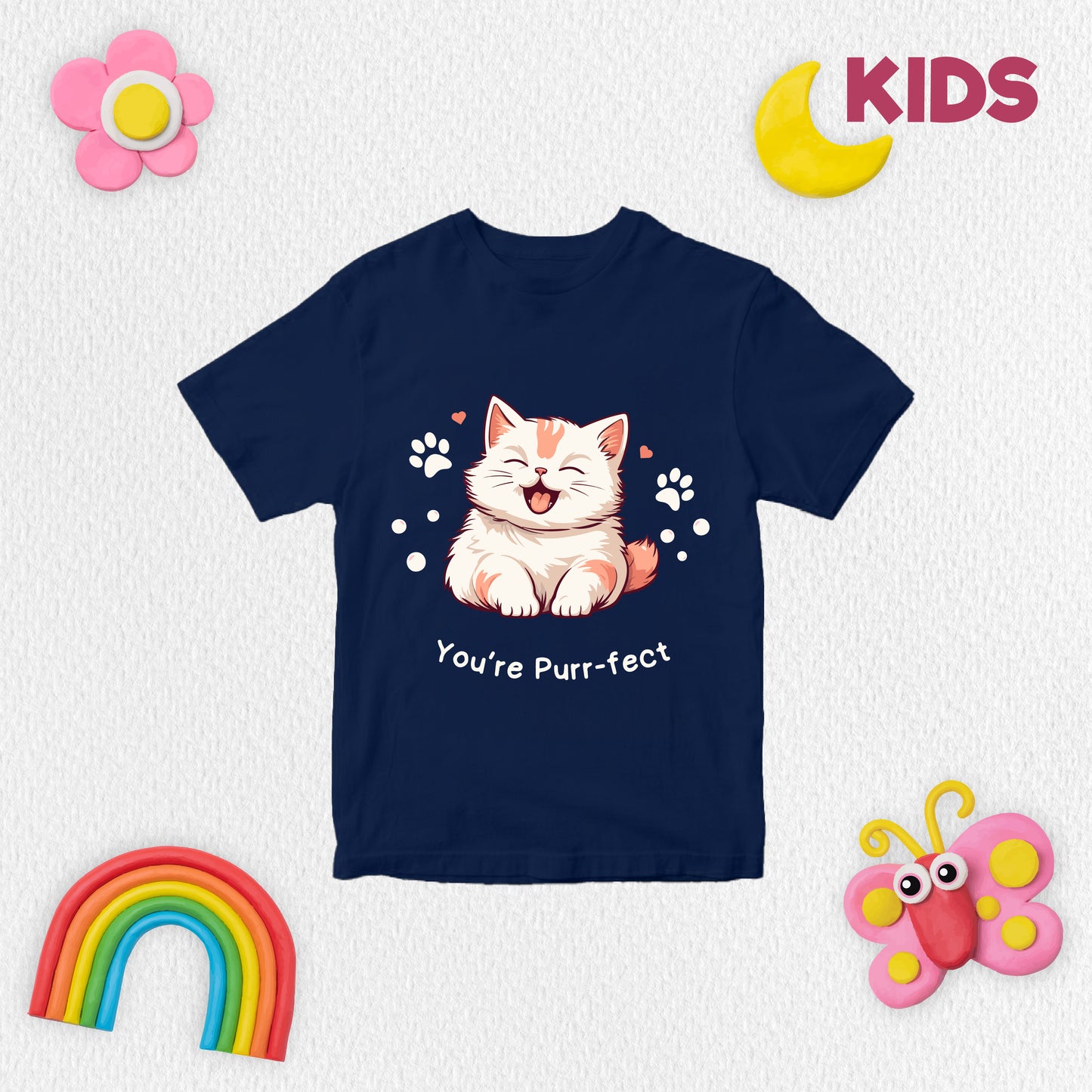 Purr – Fect Cat | Unisex Kids T-shirt